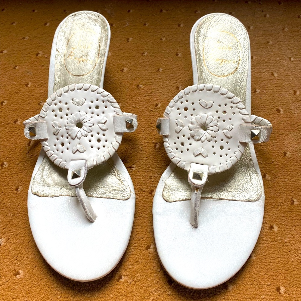 Jack Roger’s white wedge sandal!